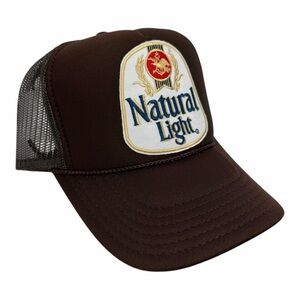 NEW NATURAL LIGHT BEER NATTY LITE BROWN VINTAGE STYLE TRUCKER HAT